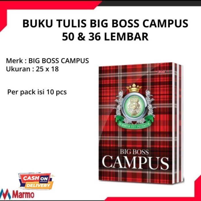 

✨LARIS✨ -[PACK] BUKU TULIS BIG BOSS CAMPUS isi 50 & 36 Lembar - Bigboss 36