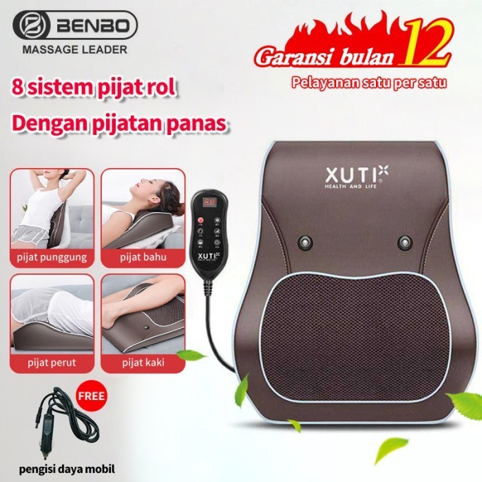 BENBO Bantal Pijat Multifungsi / Bantal Pijat Kompres Panas Canggih