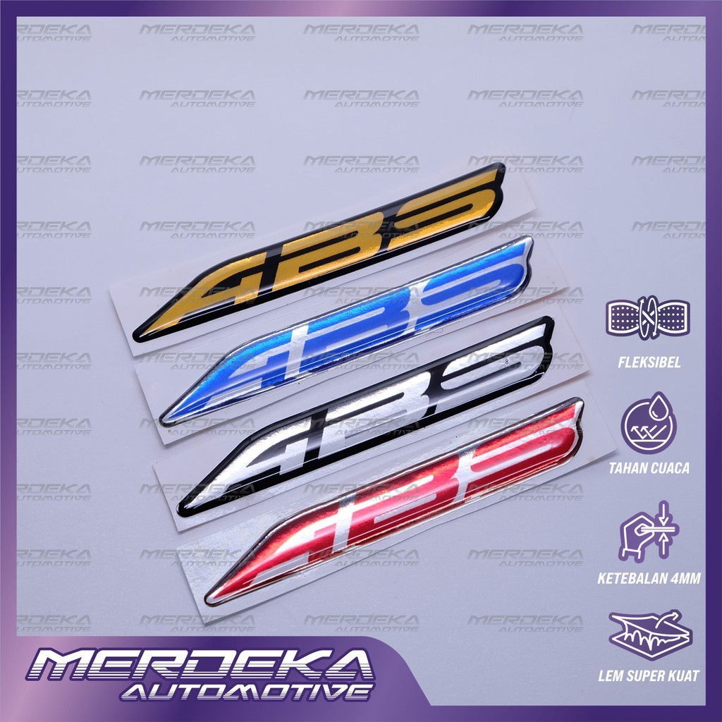 emblem abs honda / sticker logo abs honda pcx / emblem timbul abs / stiker timbul abs / stiker logo 