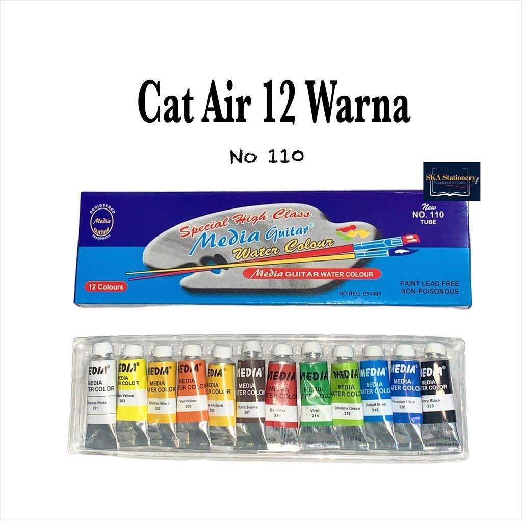 

Cat Air/Water Colour/Lukis 12 Warna No 110 Murah Berkualitas (Set)