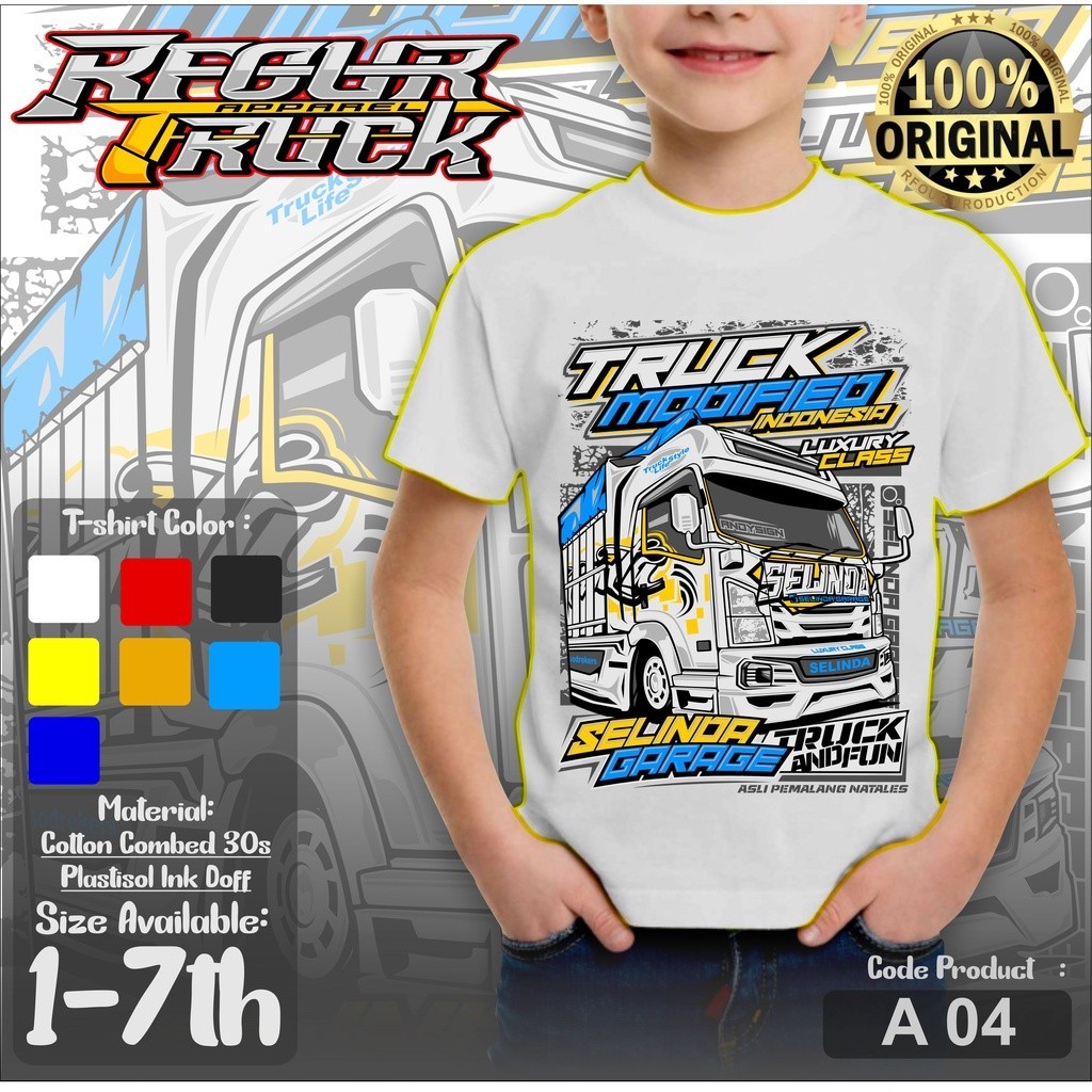 KAOS TRUCK OLENG ANAK SELINDA KAOS TRUK OLENG ANAK TERBARU KAOS TRUK ANAK ANAK KAOS ANAK GAMBAR TRUK