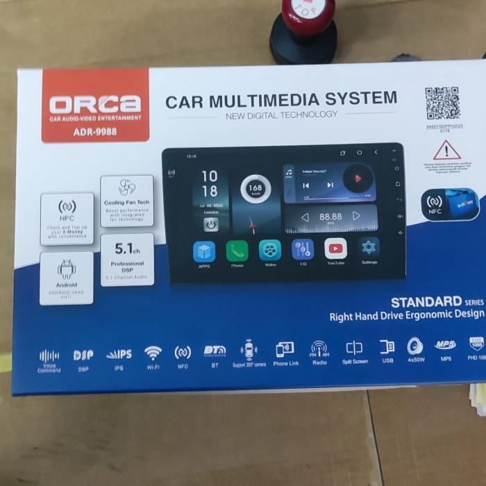 HEAD UNIT Orca NFC 9 Inch / Orca 4/128 / Head Unit Orca NFC / HEAD UNIT ANDROID ORCA ADR 9988 / HEAD