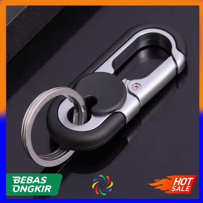 Gantungan Kunci Motor Mobil Aman Ganda - Hitam