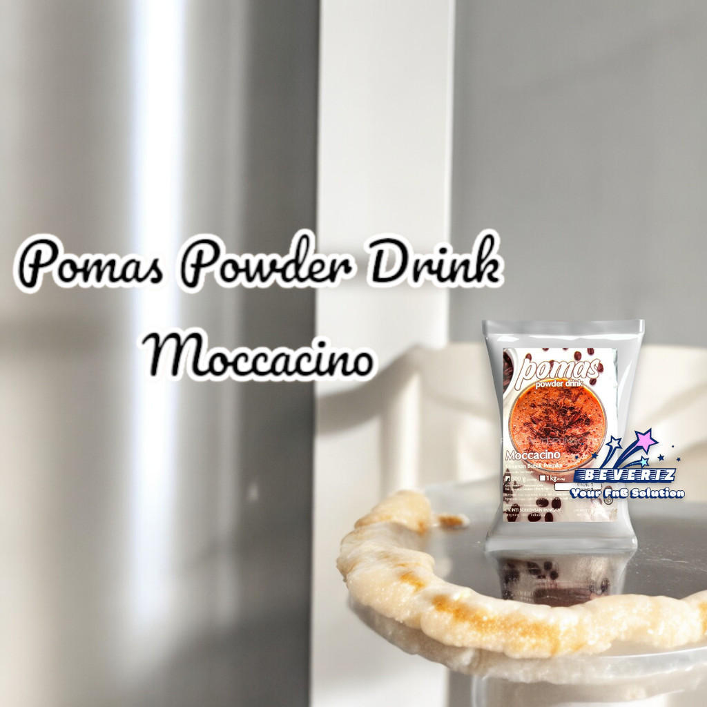 

Pomas Moccacino Powder Drink | Bubuk Minuman Rasa | Serbuk Boba Bubble Kekinian 500 Gram