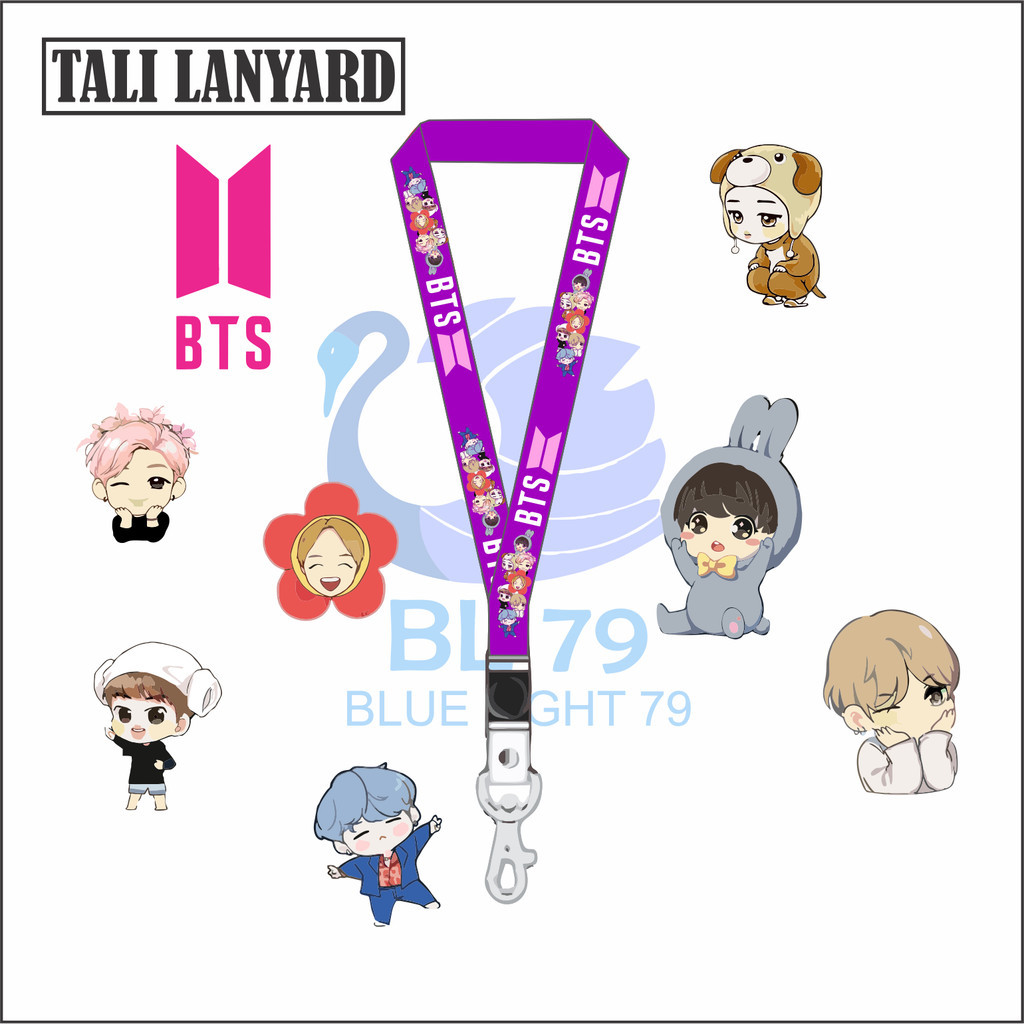 

TALI LANYARD BTS - BANGTAN BOYS | TALI BTS ARMY FAN CHIBI ANIME LUCU CUTE | WARNA UNGU PURPLE - TALI ID CARD GANTUNGAN KUNCI GANTUNGAN FLASHDISK GANTUNGAN NAMETAG TALI LANYARD BEST SELLER COD