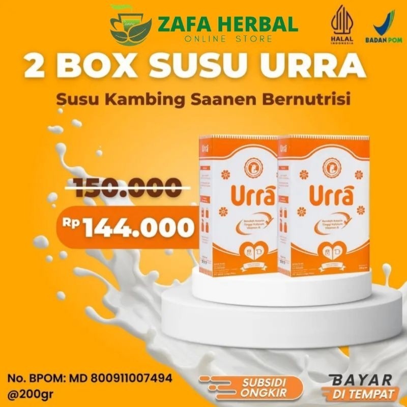 

PAKET 1 BOX URRA [2 Box] Susu URRA - Susu Kambing Etawa Saneen Eropa Premium Menambah Berat Badan dan Tinggi Anak isi 200 gram Bisa COD Bisa Gojek