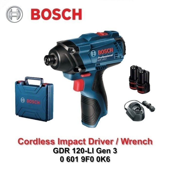 Bosch Mesin Bor Obeng Baterai / Cordless Impact Driver GDR 120-LI