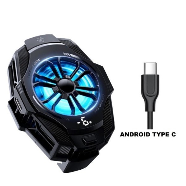 TERJAMIN Funcooler C10 Fan Cooler Phone Radiator Kipas Pendingin Hp Gaming RGB - TYPE C ANDROID