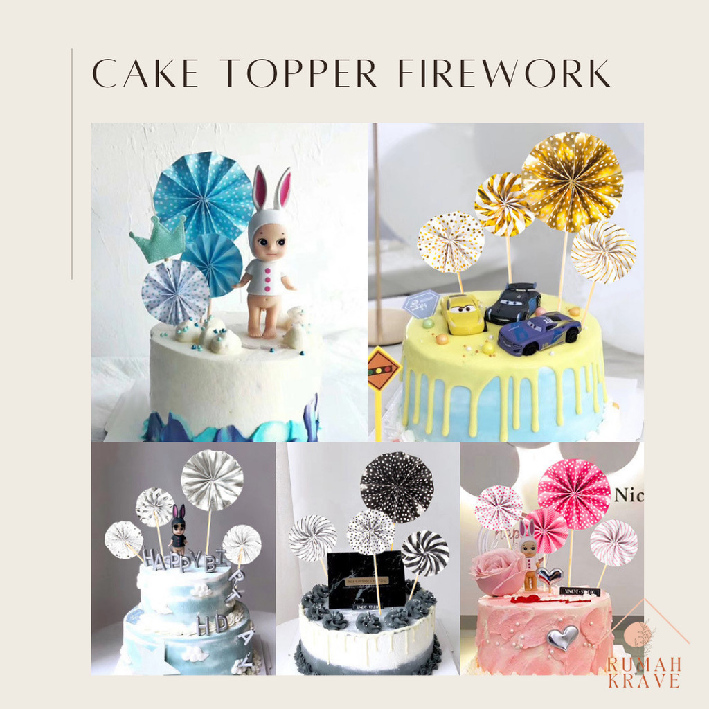 RUMAH KRAVE - Cake Topper Firework Dekorasi Kue Kembang Api