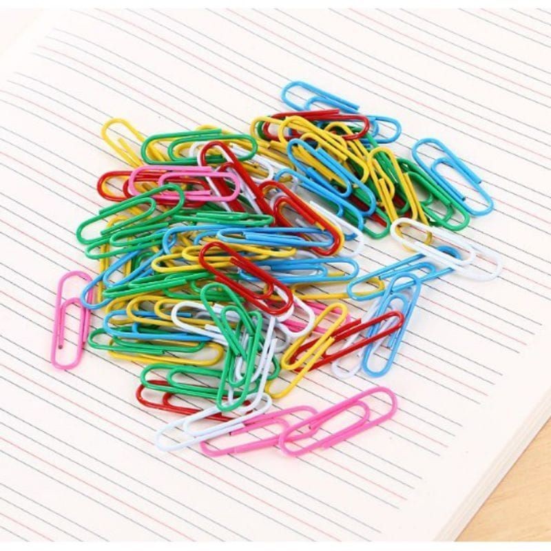 

PAPER CLIP VINYL ECER WARNA WARNI JEPIT KERTAS MINI - PAPER CLIP