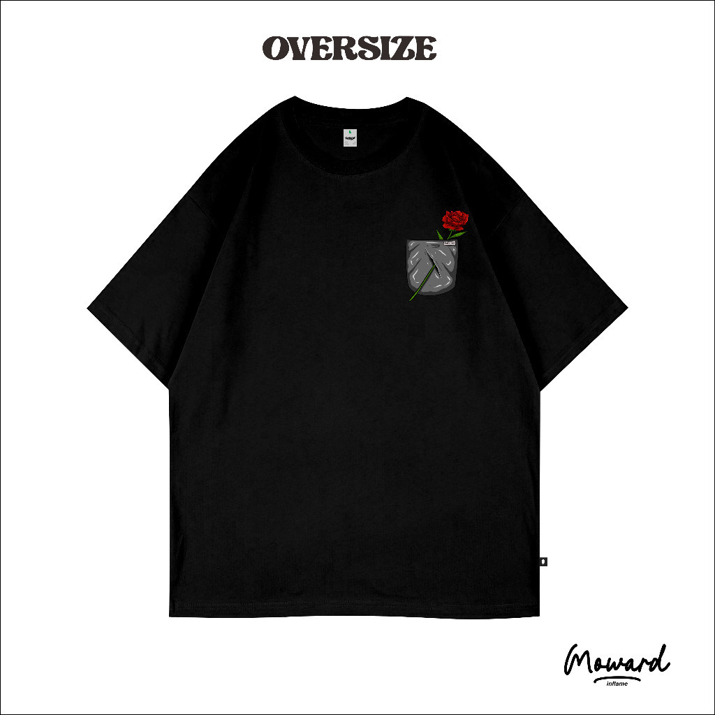 Moward - Tshirt Oversize Non Pocket Cotton Combed 24s Black | MWOVSZ011