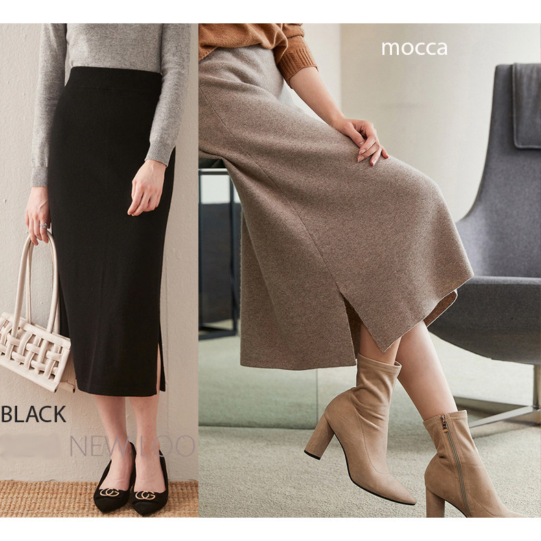 Slit midi skirt / rok midi rajut