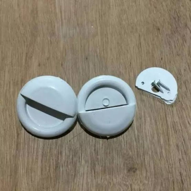 Tarikan Handle Bulat Pintu WC Kamar Mandi Putih PVC Ready Bandung