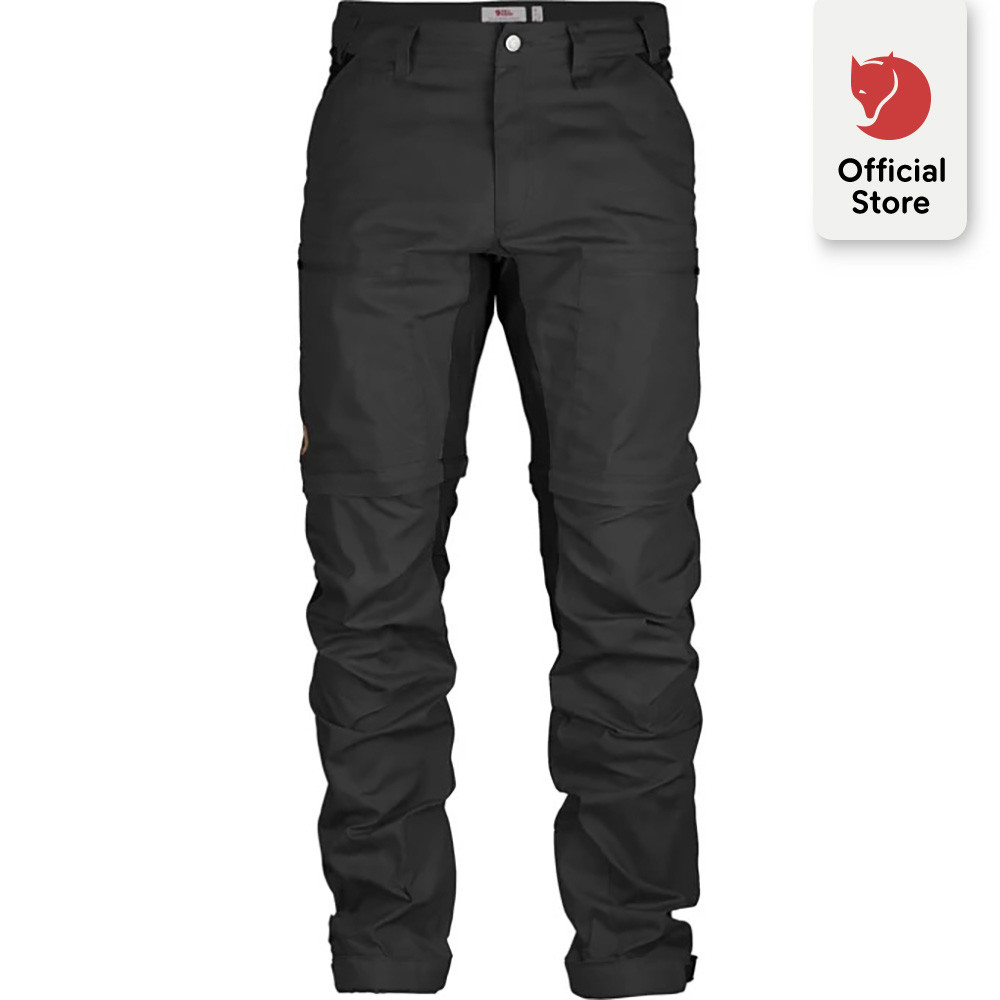 Celana Trekking Pria Fjallraven Abisko Lite Trekking Zip-Off M Reg Dark Grey - Black