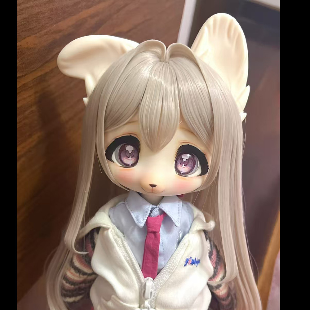 Anime 1/6 BJD Doll Big Head No Makeup Resin Material Lovely Doll DIY Doll Accessories No Makeup Toys