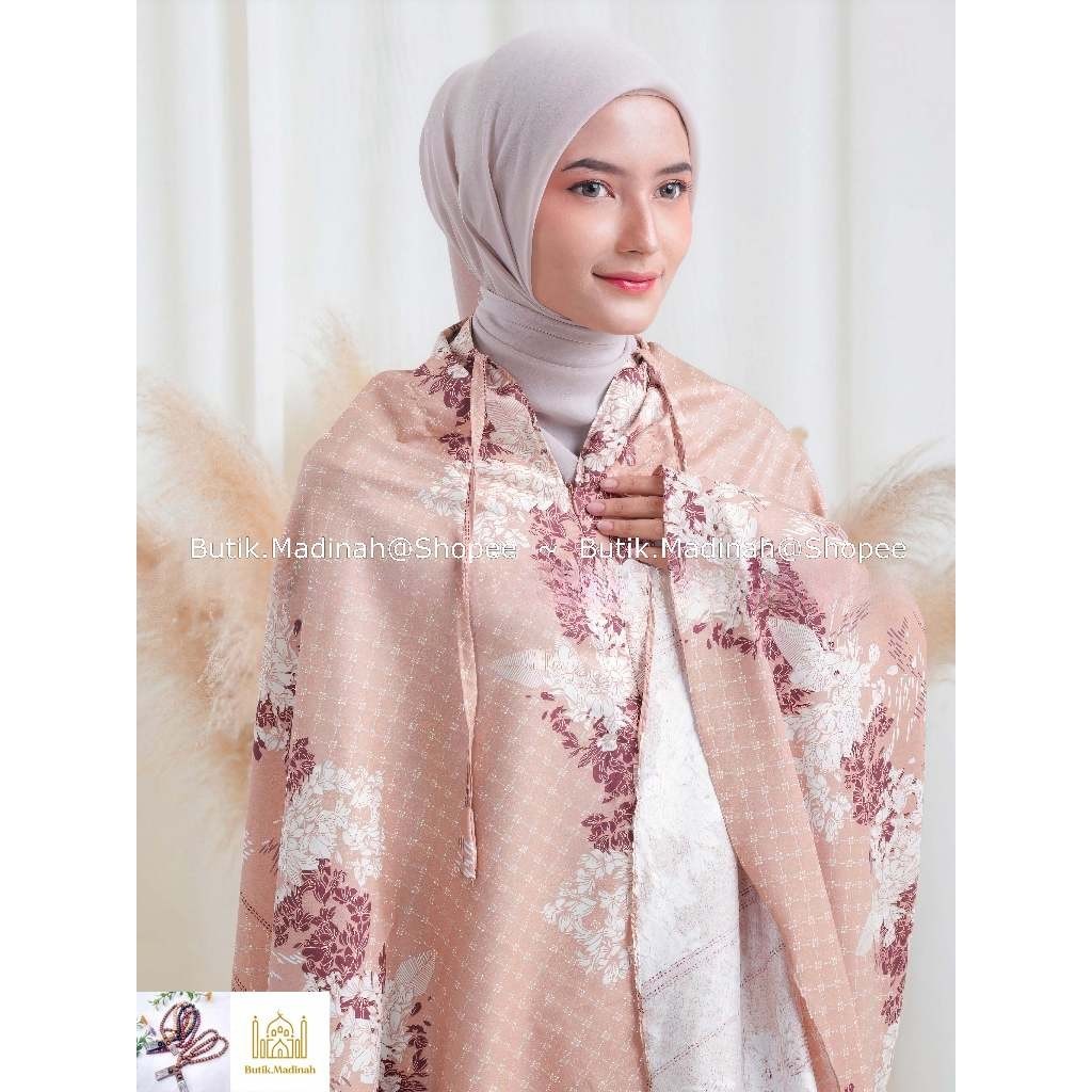 MUKENA DEWASA AZURA HASYA 2IN1 RESLETING TRAVEL KATUN MOTIF--MUKENA KEKINIAN