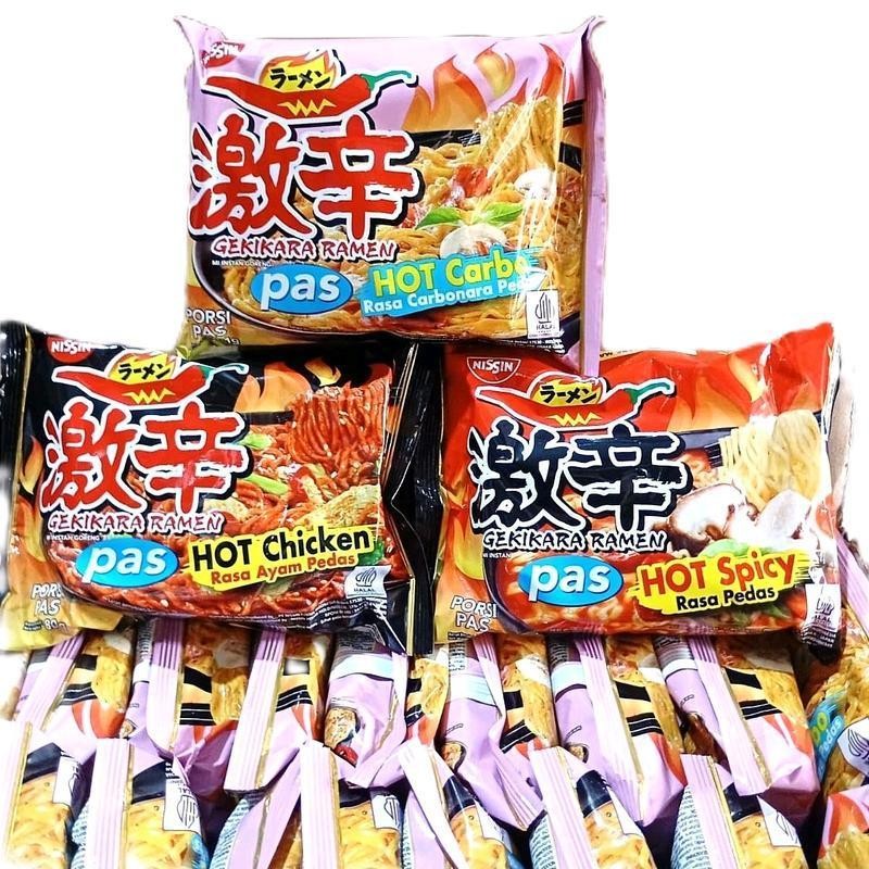 

6pcs Mie Instan Ramen Nissin Gekikara Porsi Pas 74g Pedas Goreng