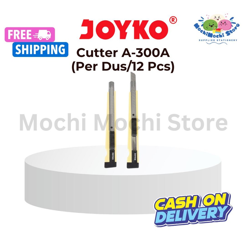 

PER DUS/12 PCS Cutter Joyko A-300A | Pemotong Joyko A-300A | Pisau Cutter Joyko