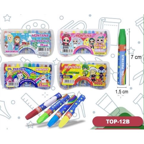 

NAT - Oil Pastel / Krayon crayons Minyak Montana TOP-12B / 12 Warna / Colors crayon