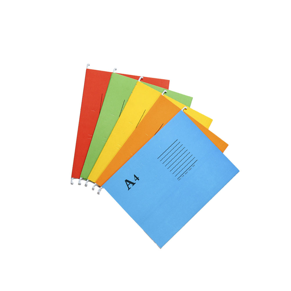 

5 Pcs Paper Folders A4 File Hanging Pocket Filing Cabinet Colorful Envelopes Documents Holder Organizer Office Supplies Thicken