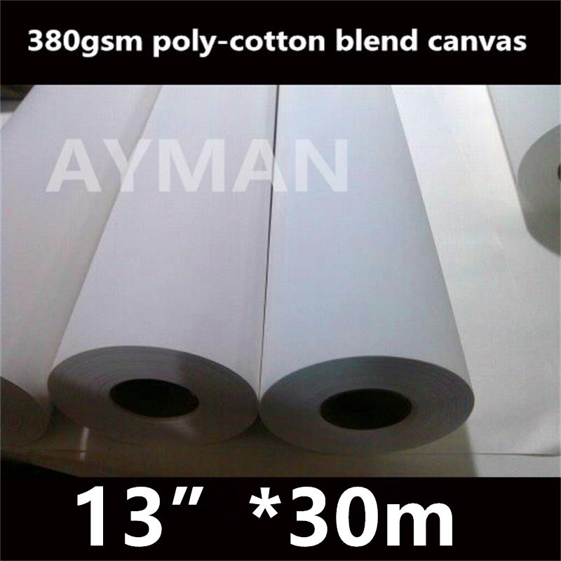 

Wholesale A3+ Roll 0.33*30m Inkjet Polyester Cotton Mixed Matte Canvas Roll