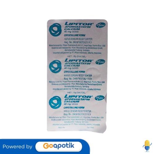 Lipitor 40 Mg Blister 10 Tablet