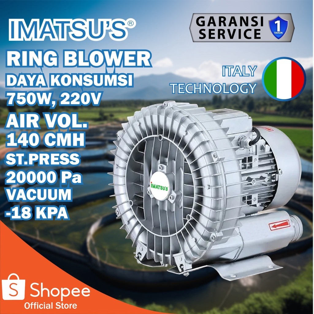 CKE Ring Blower 750 Air Pump Blower Tambak Kolam 750Watt 220V