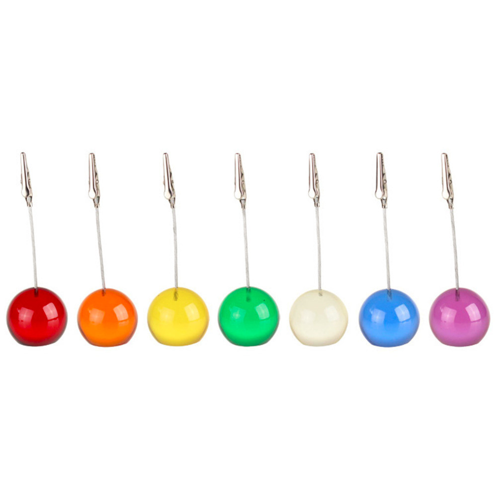 

Color Ball Base Alligator Wire Photo Clip,Picutre Memo Clamp,Round Stand Table Place Card Holder,Wedding Favor,Party Deco