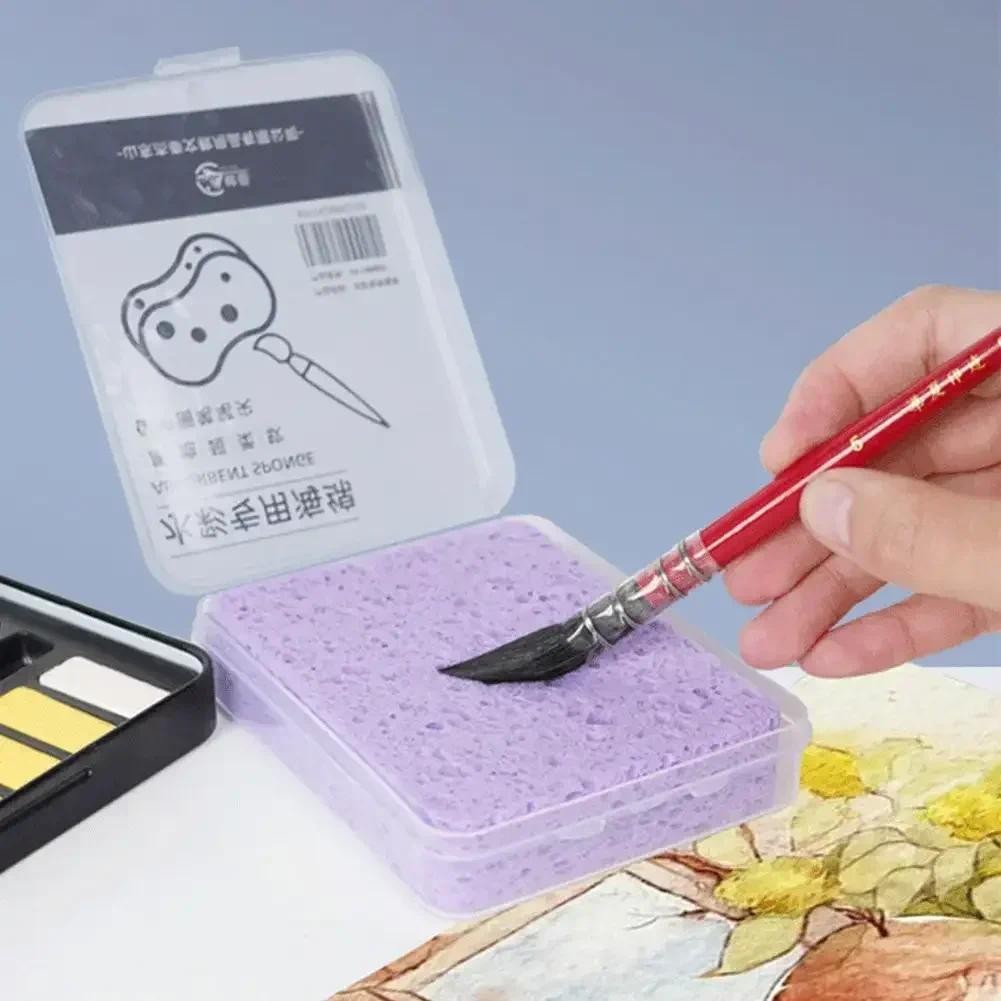 

Watercolor Painting Sponge Boxed Special Water Chalk Strong Water Absorption Sponge Tool Art Supplies 1 Pc for Kids Students