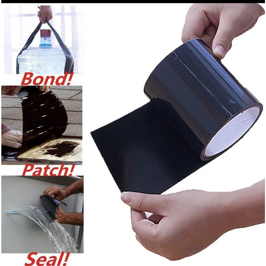 Isolasi Ajaib 4 Inch Super Kuat Rubberized WaterProof Lakban / Flex Tape / Lakban Hitam / lakban Ant