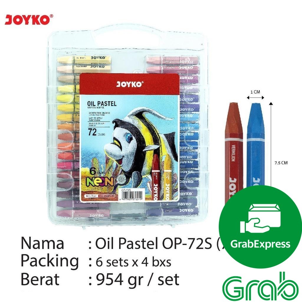 

[guinatk] / Krayon 72 Warna Crayon Oil Pastel Joyko OP-72S harga promo