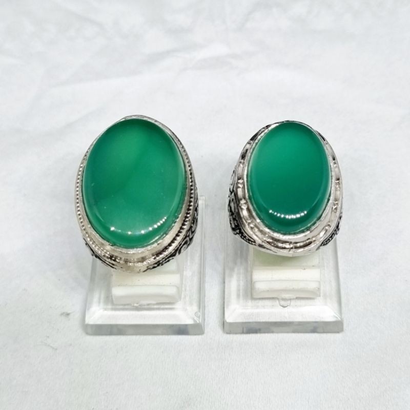 Cincin batu yaman hijau kristal asli original yahman / yahmani / habasy / ahmer