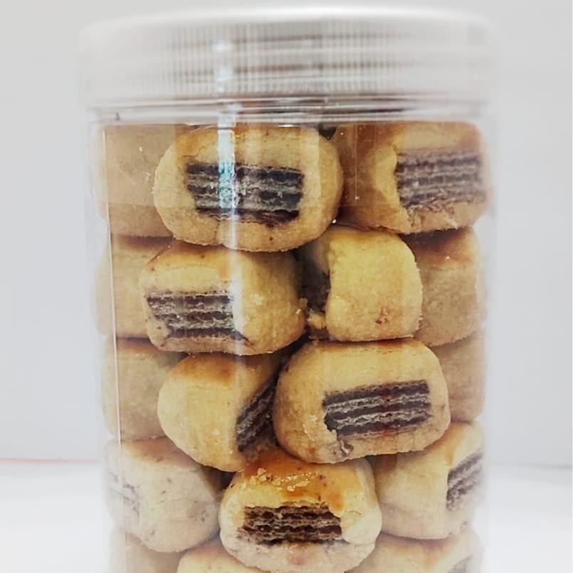 

Kue Kering Wafer Cookies kemasan toples 700 ml berat 400 gram