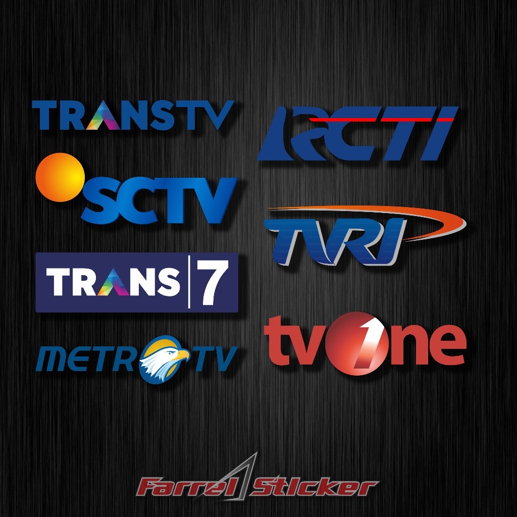 

Stiker Televisi Logo Tv Rcti Sctv Tvri Tvone Trans 7