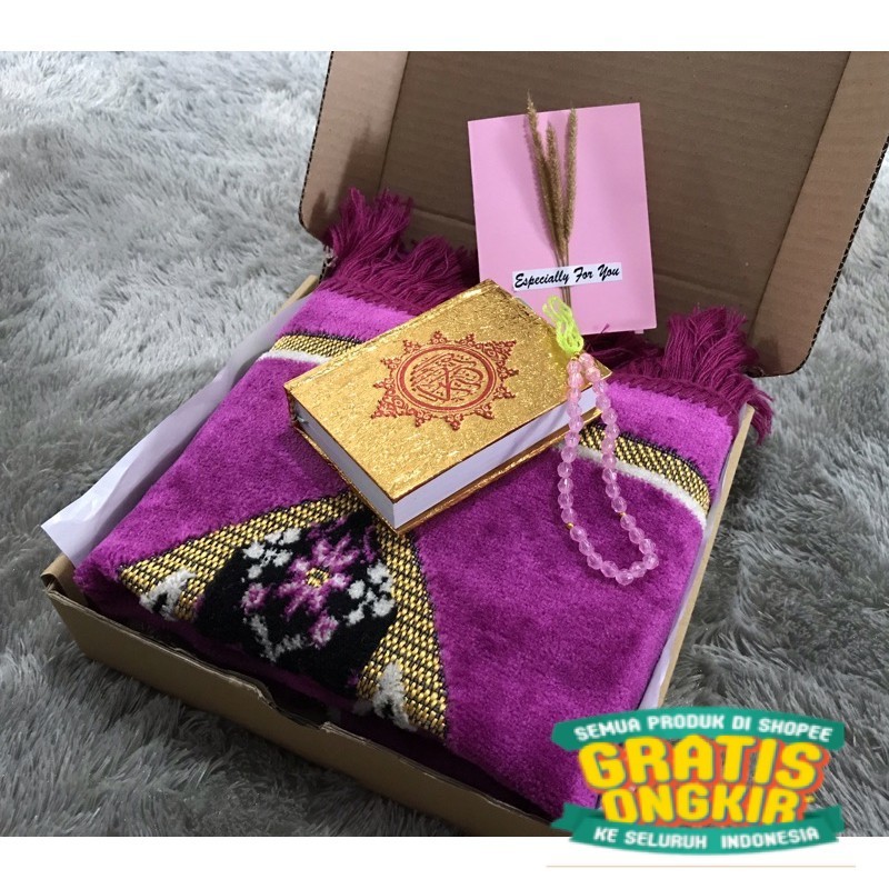 paket sholat/kado ulang tahun cewek/kado ulang tahun/alat sholat/sajadah cewek/sajadah pink/hampers/