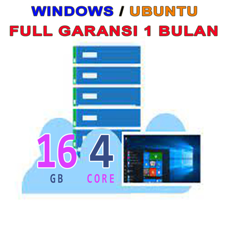 RDP/VPS Windows/Ubuntu Murah Bulanan FULL GARANSI Support Emulator