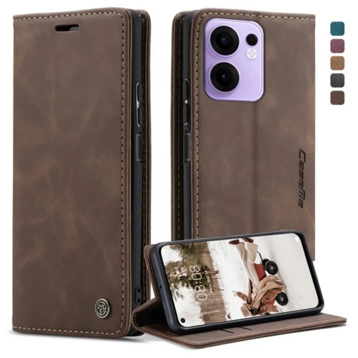 Dompet Leather Casing Oppo Reno 13F 5G Reno13 F 4G Caseme Flip Wallet Cover Card Slot Holder Case St