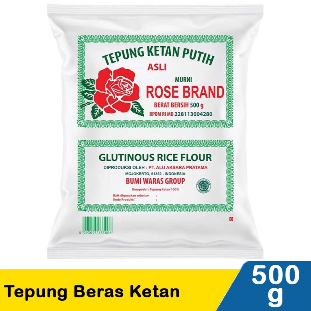 

Tepung Ketan Putih Rose Brand 500gr / Tepung Ketan Rosebrand