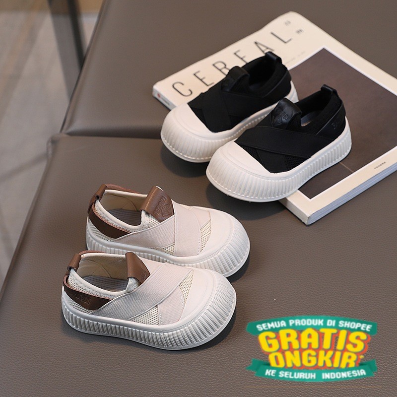 babyfit [size 21-30] FASHIONA sepatu sneakers slip on shoes anak cewek cowok unisex import mm-1701rp