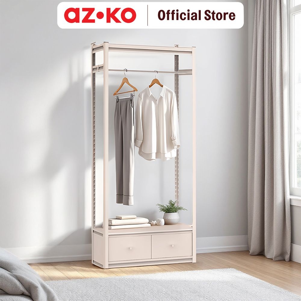 AZKO Masterspace Urban Rak Penyimpanan Dengan Laci - Krem Beige Organizer Serbaguna Tempat Simpan Ba