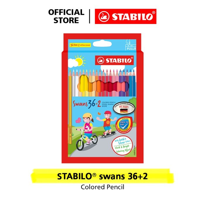 

[New]Promo STABILO Swans Colored Pencils 36+2 pcs / Pensil Warna isi 36+2 pcs