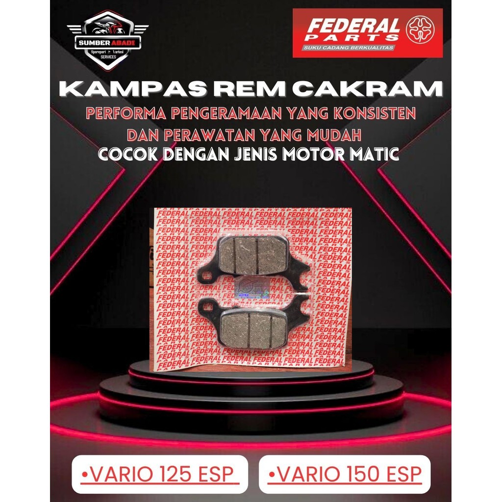 Federal Kampas Rem Cakram Vario 125 ESP, Vario 150 ESP
