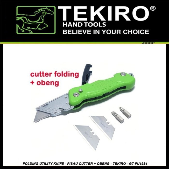 

TEKIRO PISAU SAKU LIPAT - CUTTER LIPAT MULTIFUNGSI - ALAT POTONG DENGAN OBENG SERBAGUNA - FOLDING