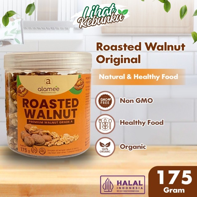 

ALAMEE Walnut Panggang Roasted Nut Kacang Otak Premium Renyah Organik 175 gram LIHAT KEBUNKU