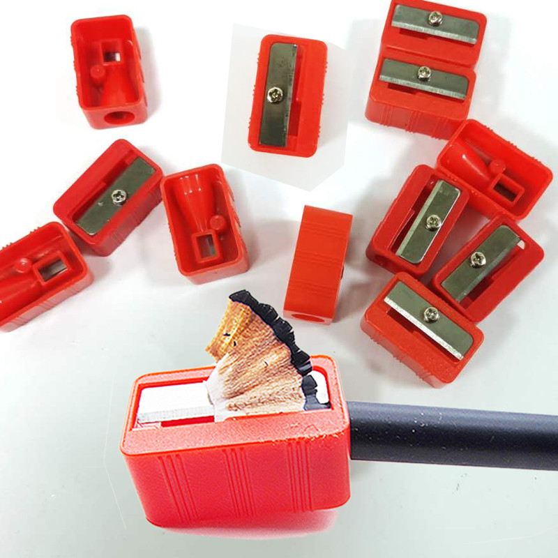 

Plastic Mini Red Pencil Sharpener Single Hole Rectangle Cutter Knife Small Manual Pencil Sharpener School Students Kids Supplies