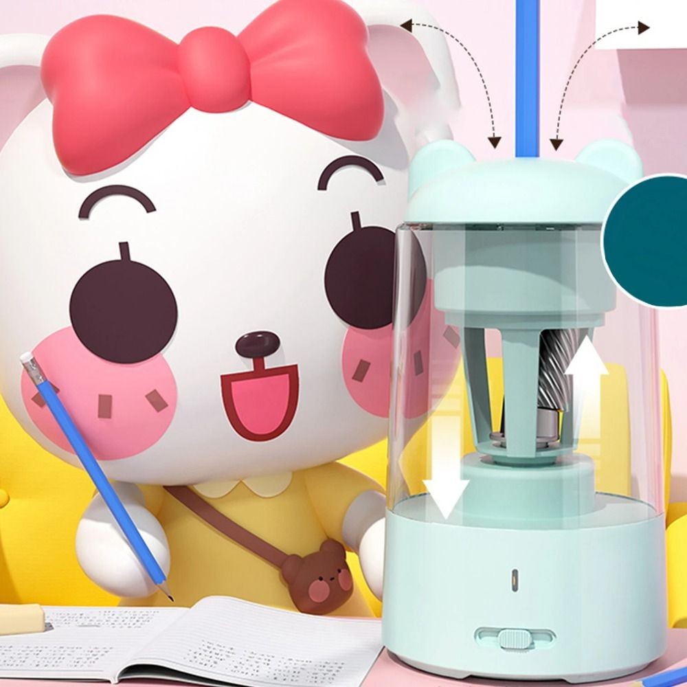 

Fast Sharpen Electric Pencil Sharpener Fully Automatic Rechargeable Colored Pencil Sharpener Lovely for 6mm-8mm Wood Pencils