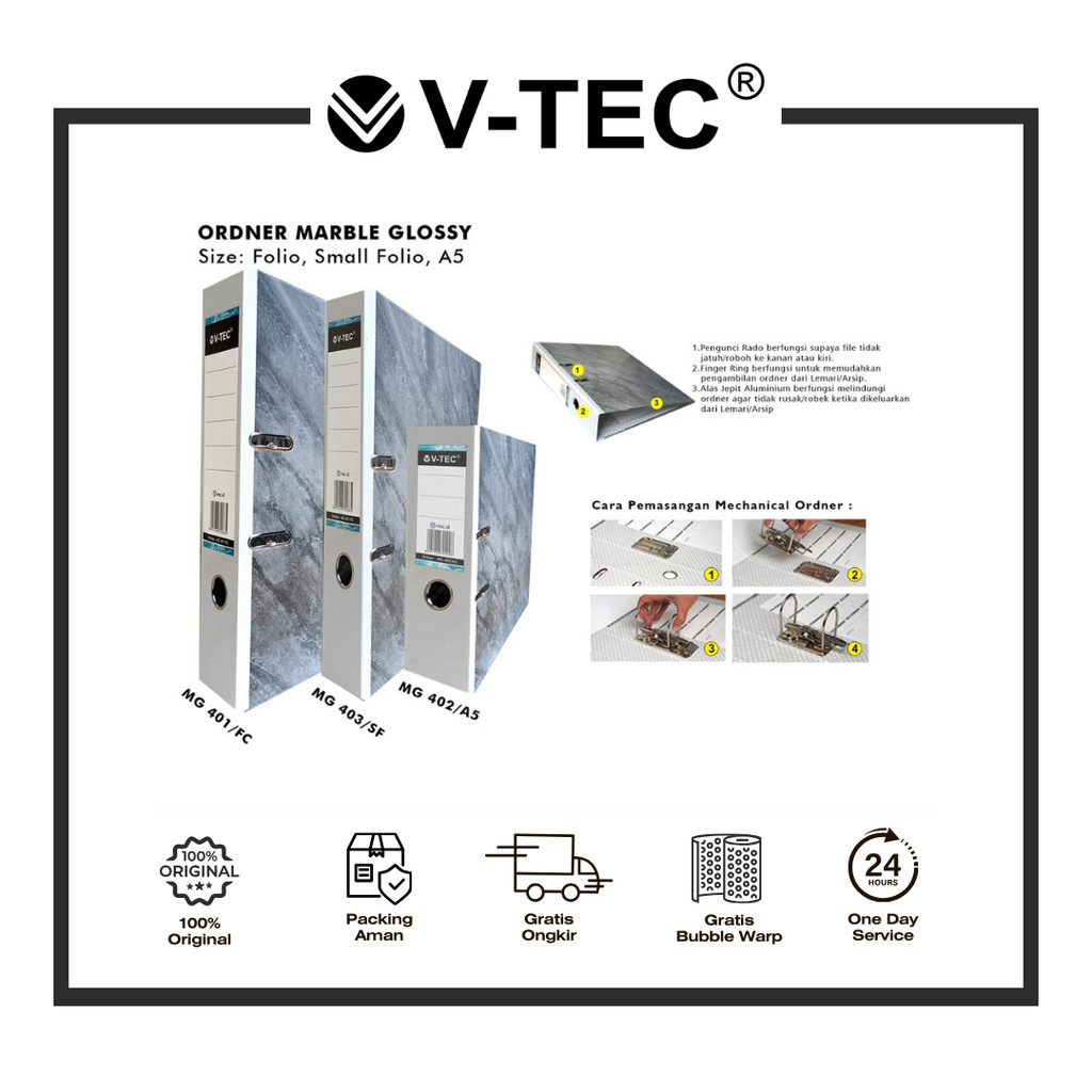 

V-TEC ORDNER TYPE MG 401 / FC MG 402 / A5 MG 403 / SF