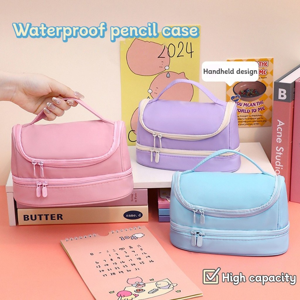 

【Dotding】 Kapasitas Kapasitas Kapasitas Portabel Kapasitas Portabel Kapas Solid Warna Kasing Macaron Bag Sederhana Tas Penyimpanan Sederhana Perlengkapan Kantor Sekolah H493