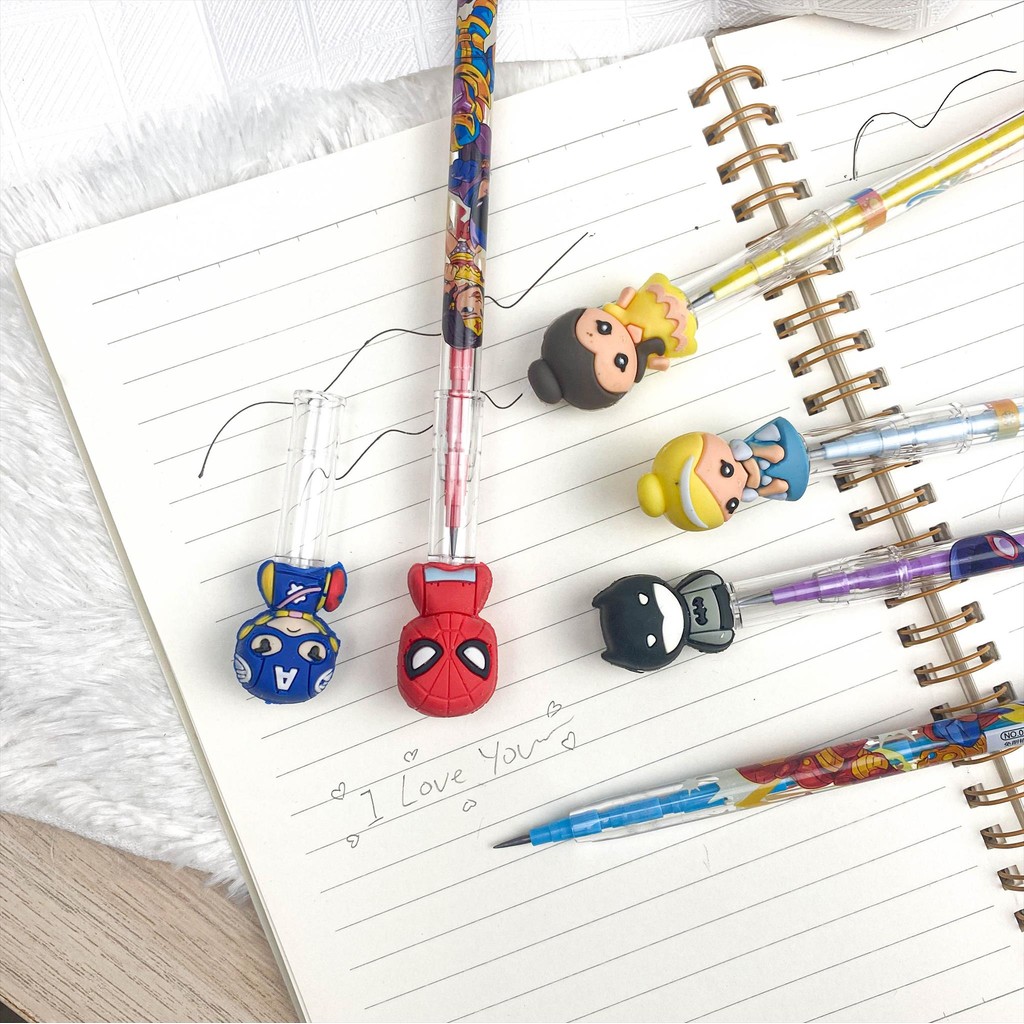 

Pensil Lantu Bensia Karakter 1 pcs / Pensil Sambung Susun Princess Hero Avengers Princes Robot Dinosaurus Dino / Pensil Cabut Anak Cewe Cowo 1pcs Satuan