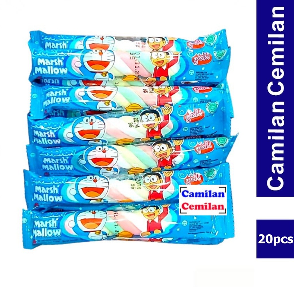 

Marshmallow Kepang Doraemon Marshmellow isi 20 pcs x 7 gr